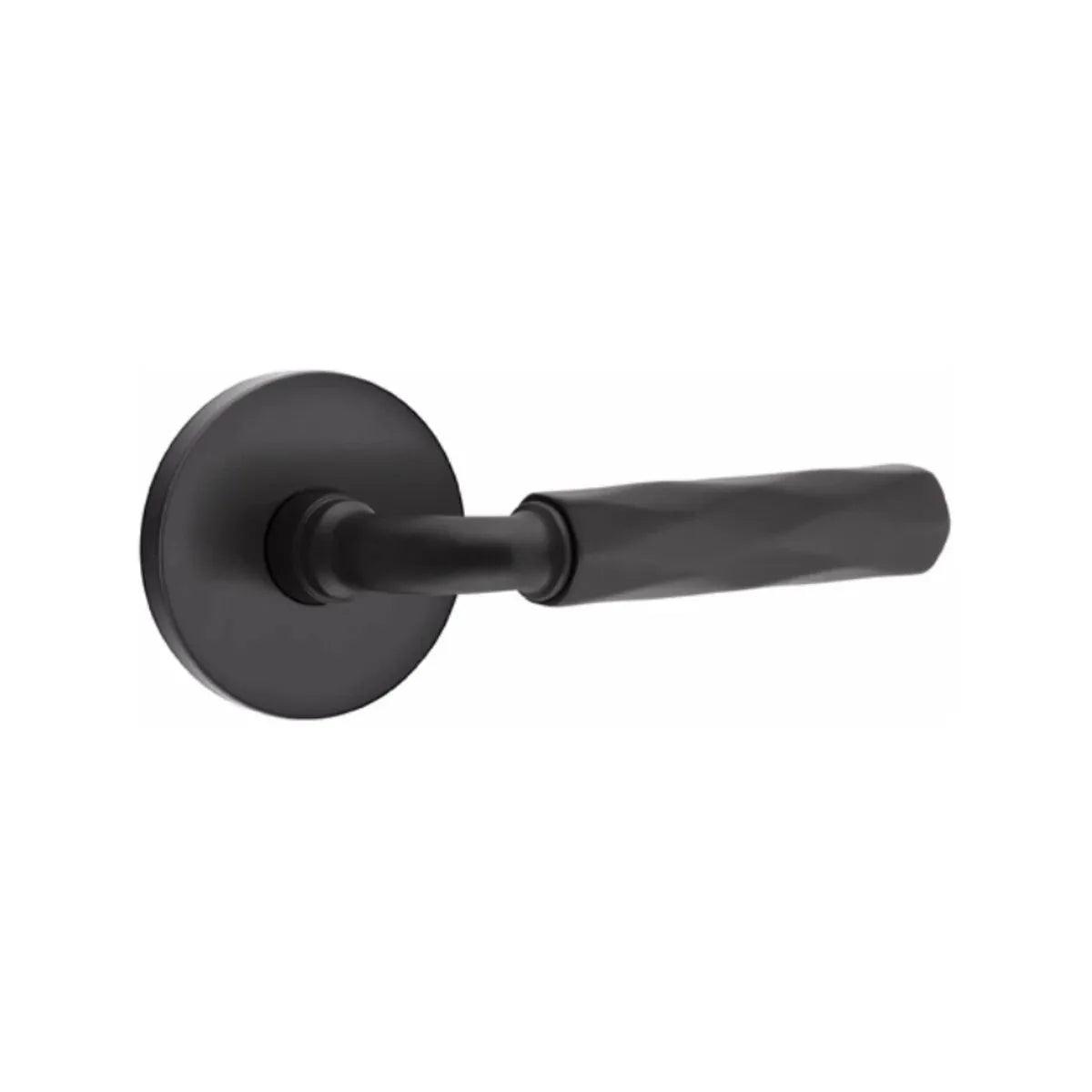 Emtek Select R-Bar Tribeca Lever with Disk Rosette Flat Black