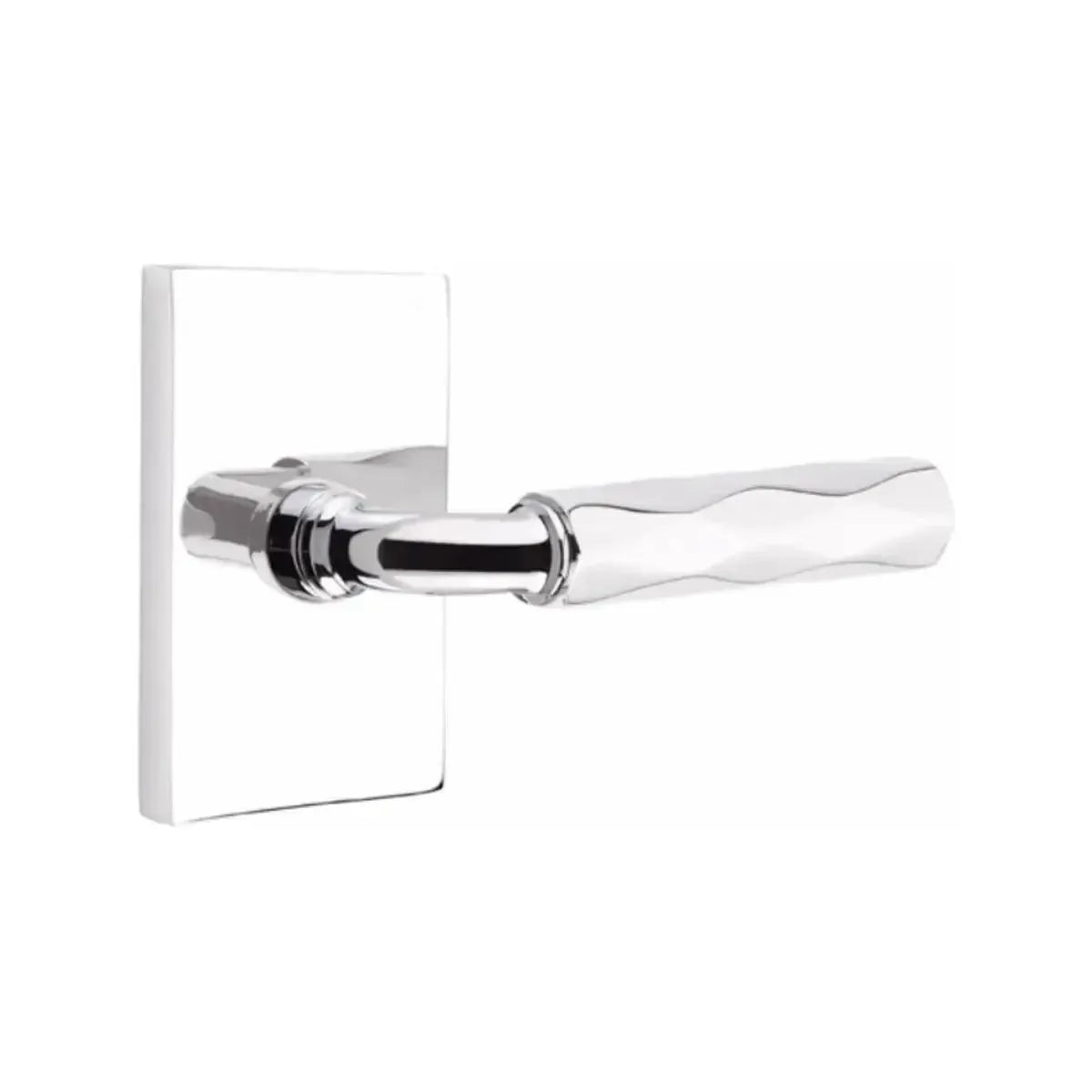 EmtekEmtek Select R-Bar Tribeca Lever with Modern Rectangular Rosette in 