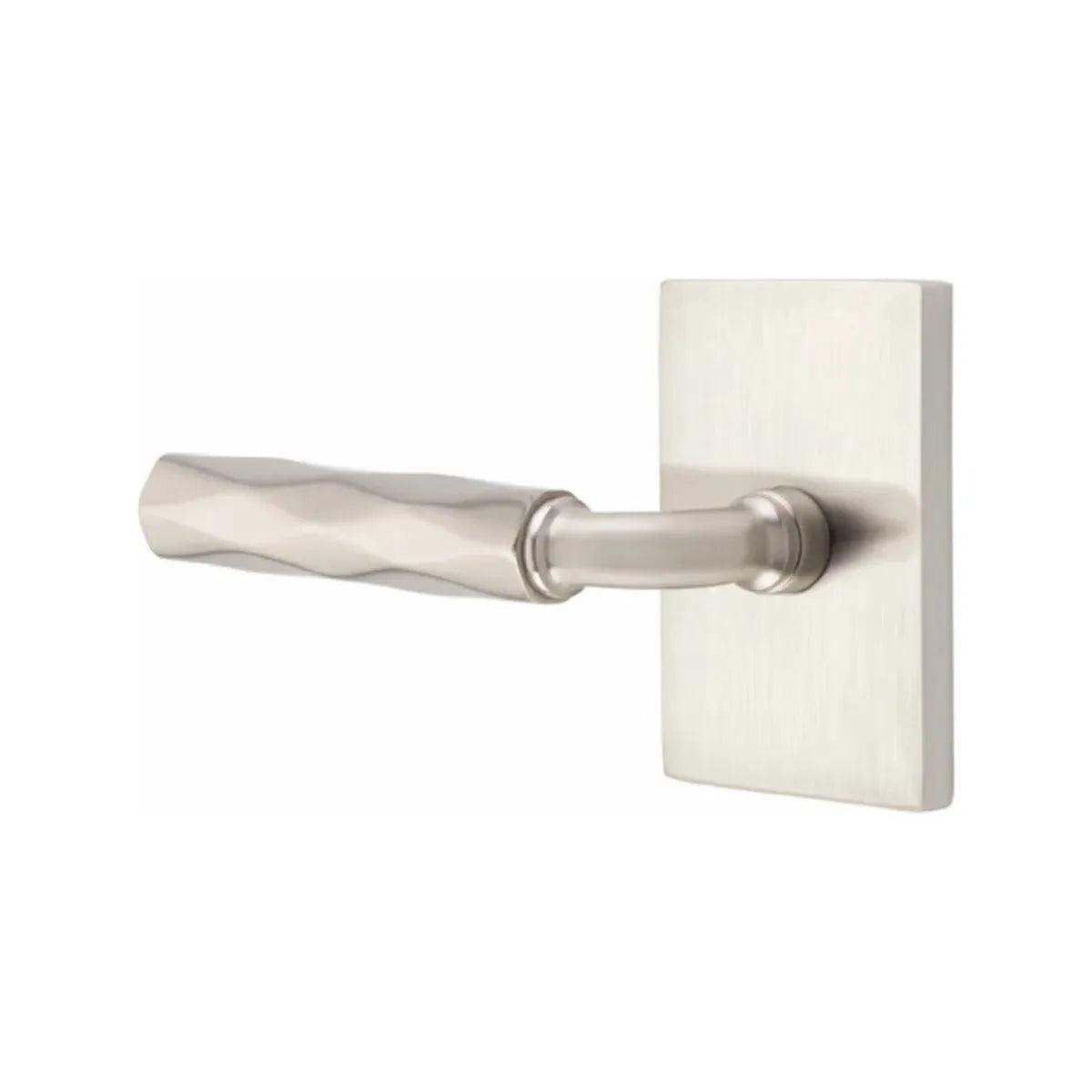 Emtek Select R-Bar Tribeca Lever with Modern Rectangular Rosette 