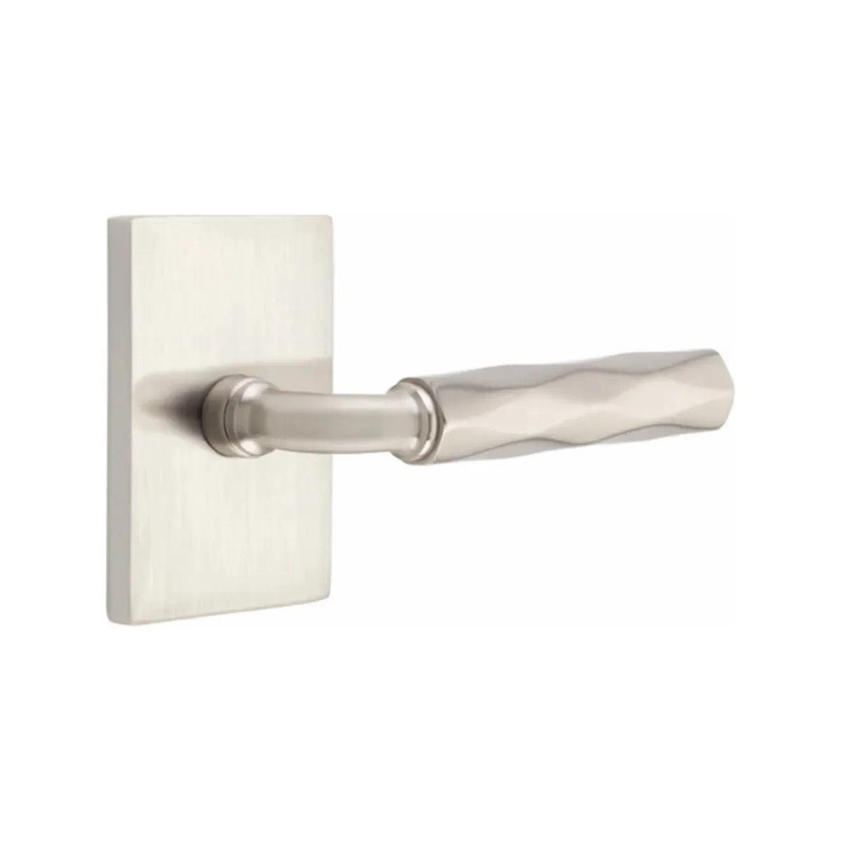 Emtek Select R-Bar Tribeca Lever with Modern Rectangular Rosette 