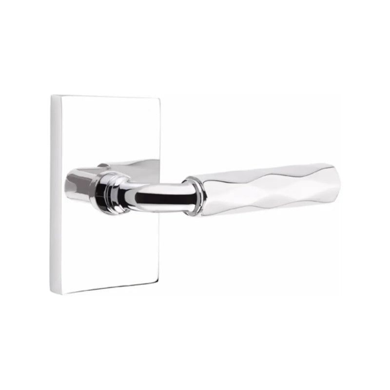 Emtek Select R-Bar Tribeca Lever with Modern Rectangular Rosette in finish