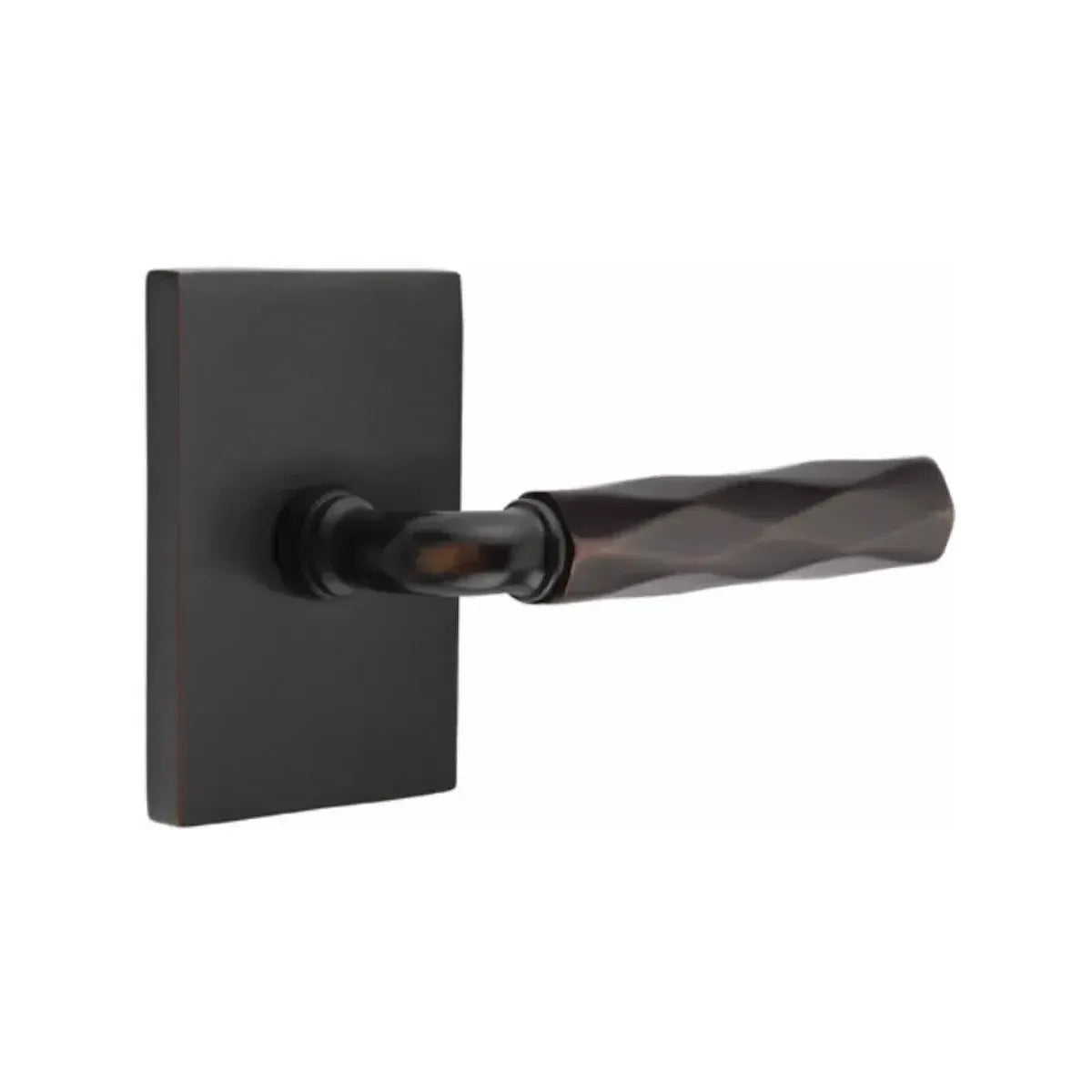 EmtekEmtek Select R-Bar Tribeca Lever with Modern Rectangular Rosette in 