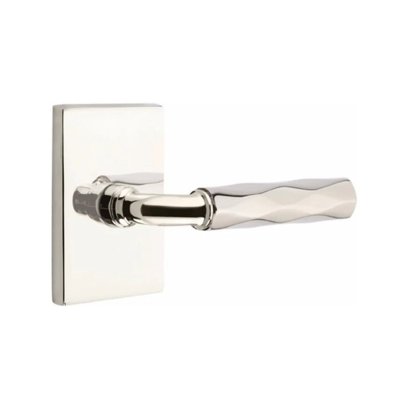 Emtek Select R-Bar Tribeca Lever with Modern Rectangular Rosette in finish