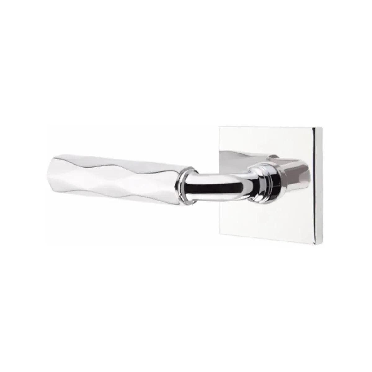 Emtek Select R-Bar Tribeca Lever with Square Rosette Polished Chrome