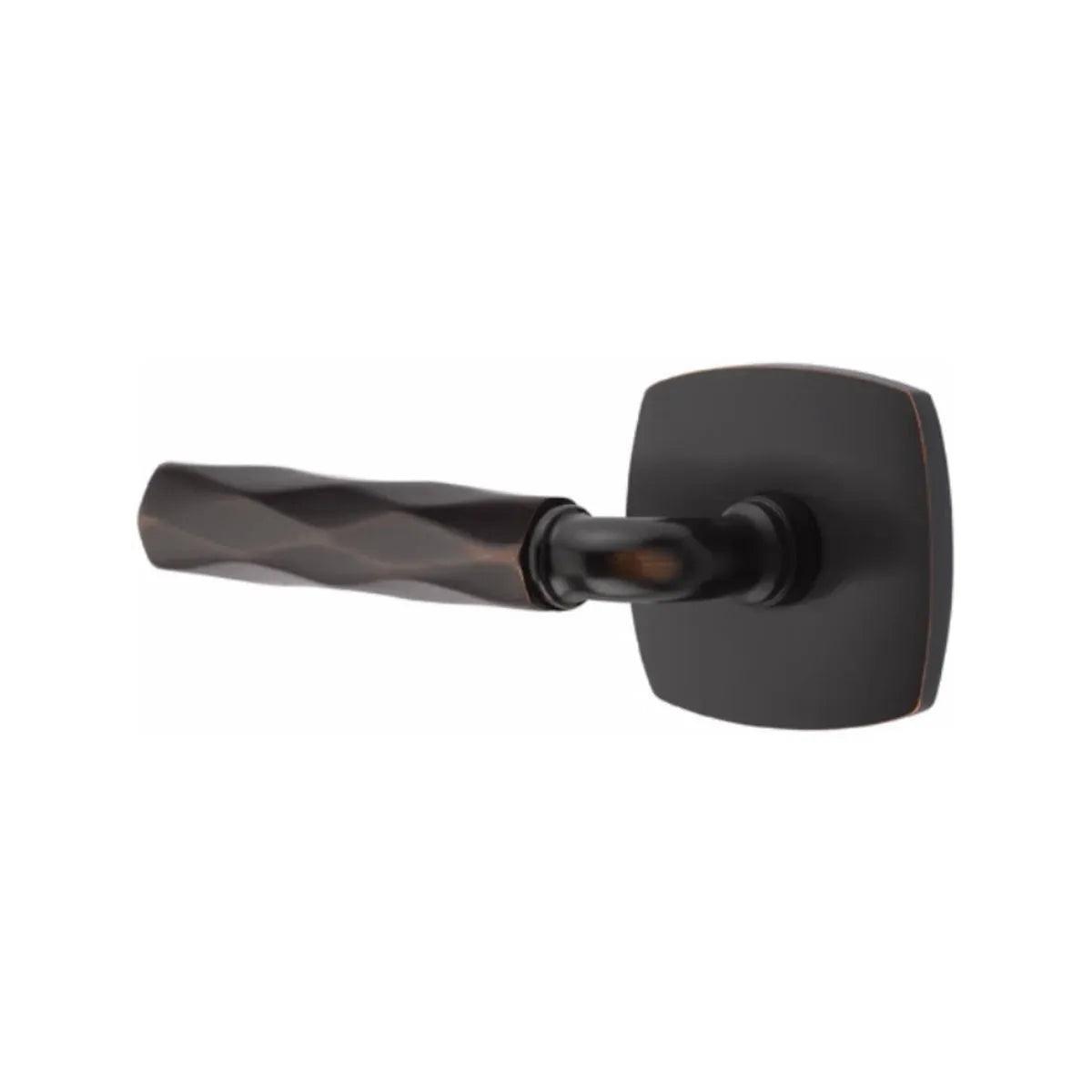 Emtek Select R-Bar Tribeca Lever with Urban Modern Rosette 