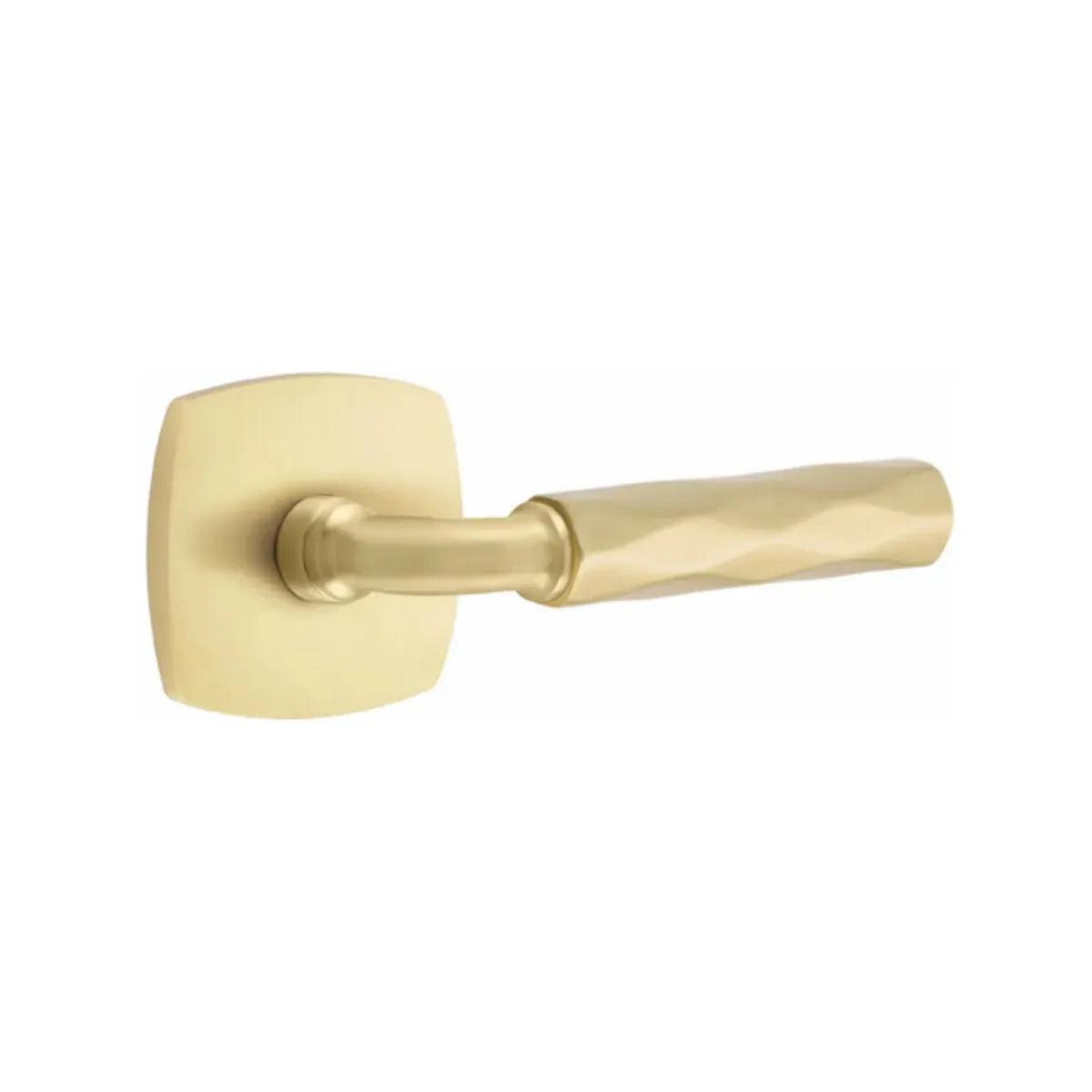 Emtek Select R-Bar Tribeca Lever with Urban Modern Rosette 