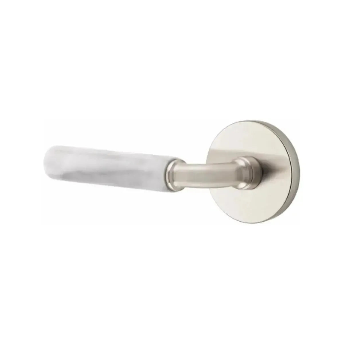 EmtekEmtek Select R-Bar White Marble Lever with Disk Rosette in 