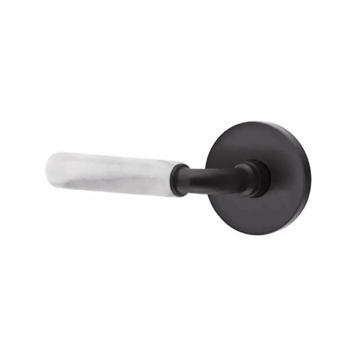 EmtekEmtek Select R-Bar White Marble Lever with Disk Rosette in 