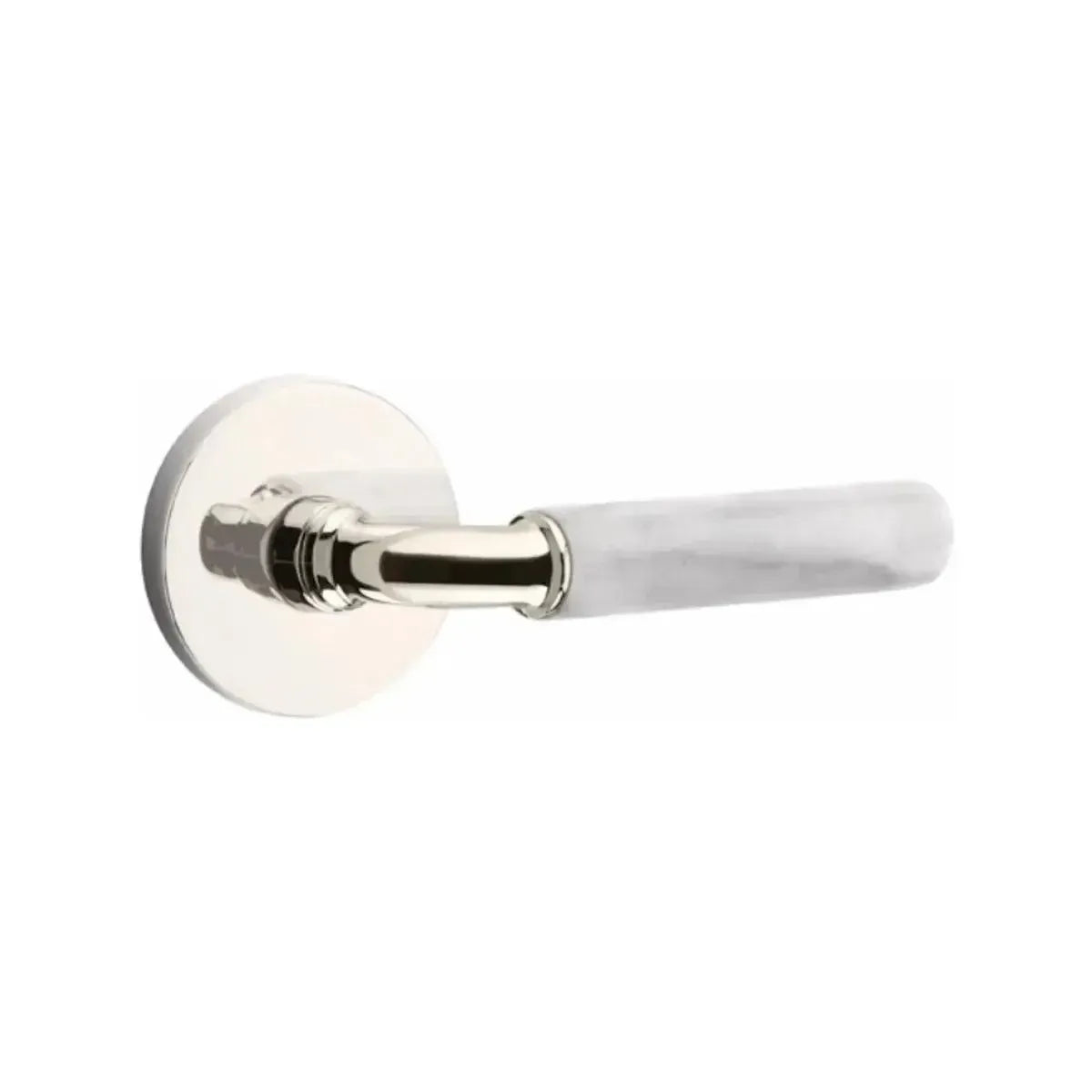 EmtekEmtek Select R-Bar White Marble Lever with Disk Rosette in 