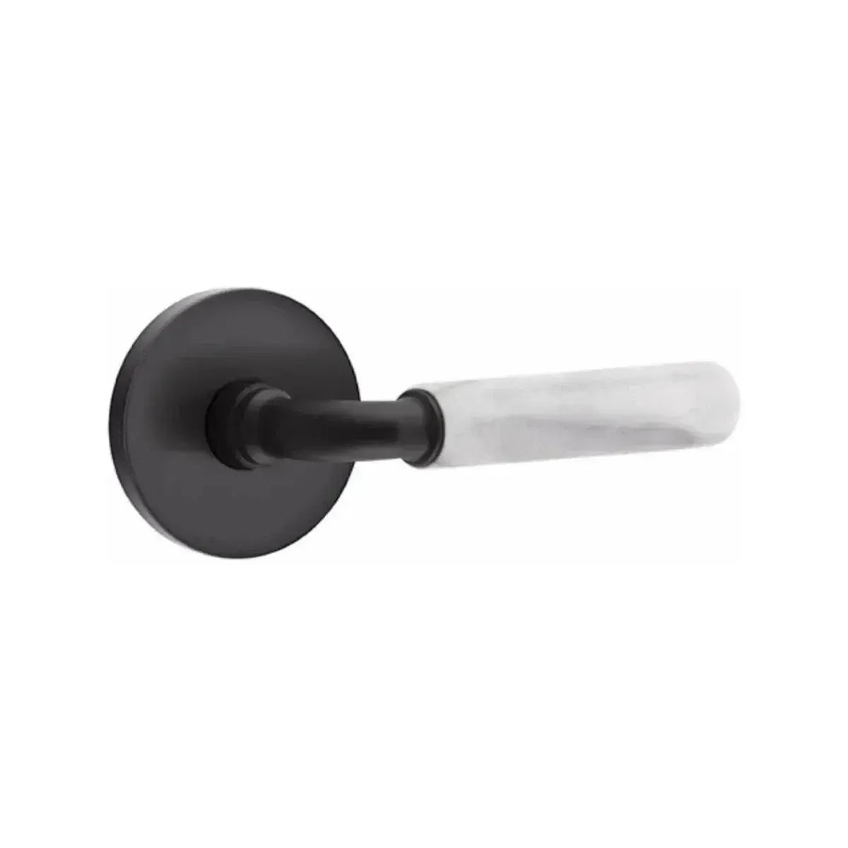 EmtekEmtek Select R-Bar White Marble Lever with Disk Rosette in 