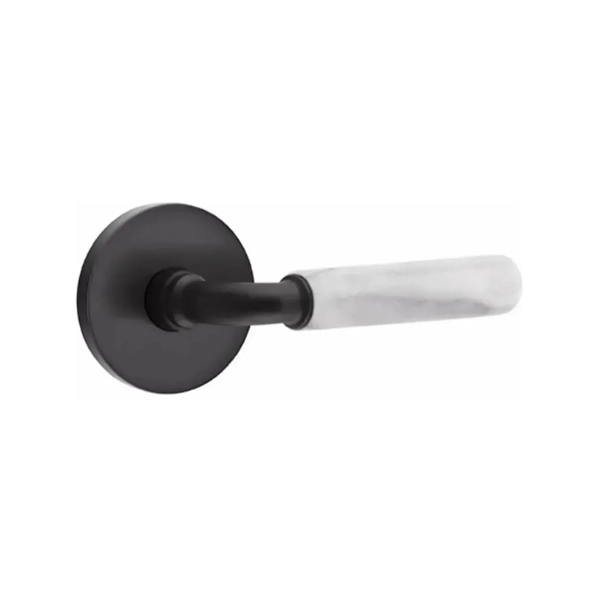 EmtekEmtek Select R-Bar White Marble Lever with Disk Rosette in 