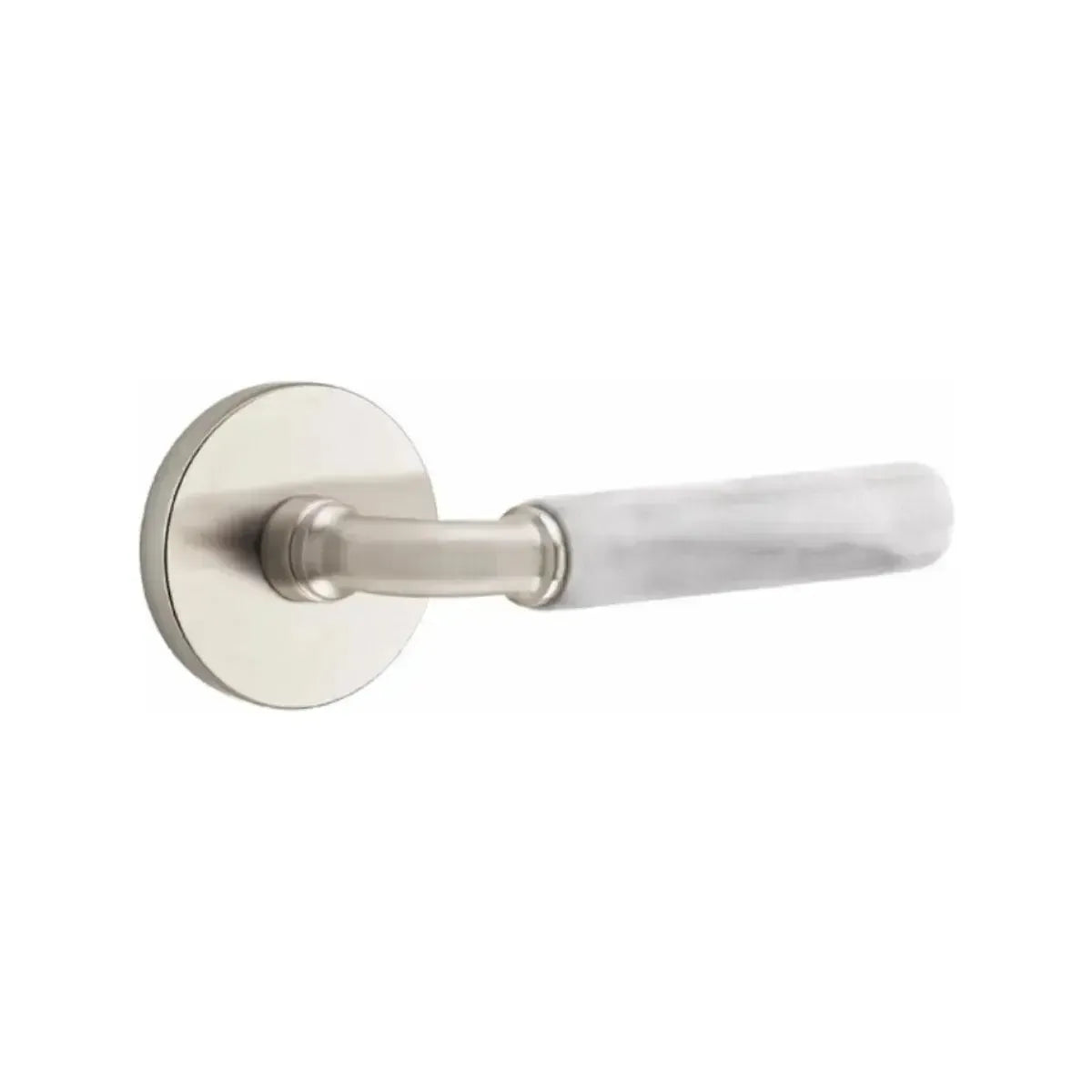 EmtekEmtek Select R-Bar White Marble Lever with Disk Rosette in 