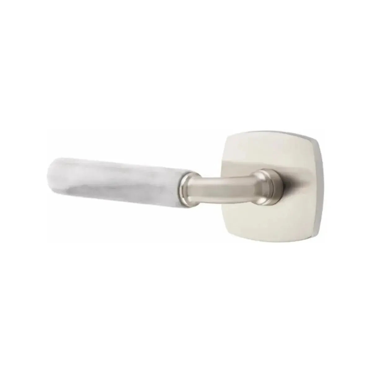 EmtekEmtek Select R-Bar White Marble Lever with Urban Modern Rosette in 