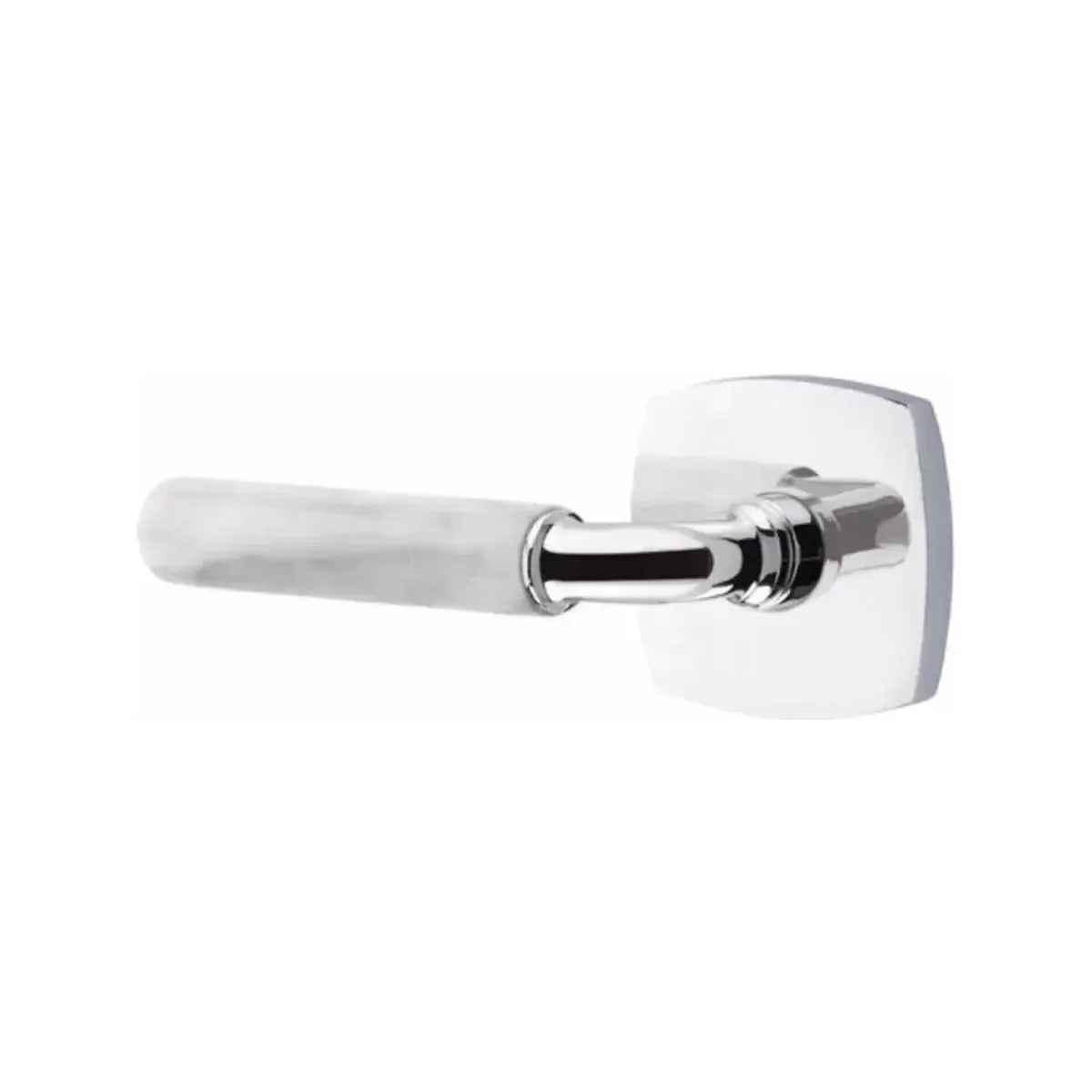 EmtekEmtek Select R-Bar White Marble Lever with Urban Modern Rosette in 