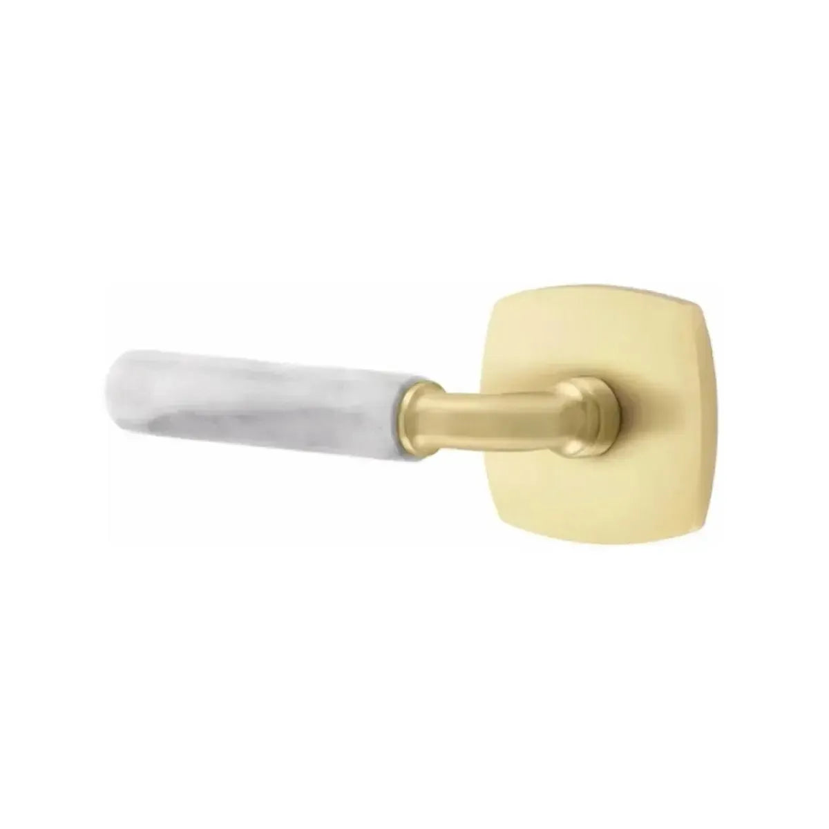 EmtekEmtek Select R-Bar White Marble Lever with Urban Modern Rosette in 