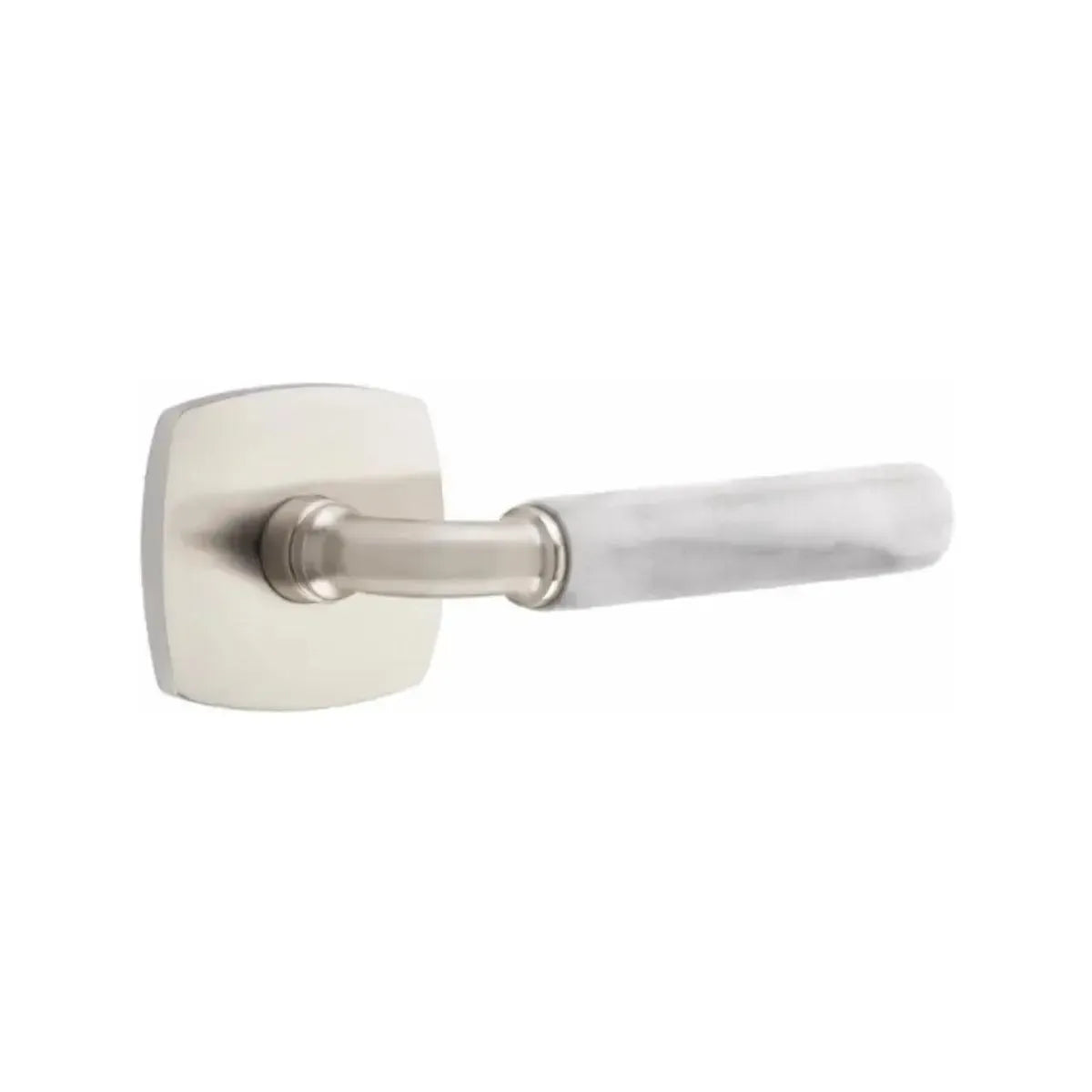 EmtekEmtek Select R-Bar White Marble Lever with Urban Modern Rosette in 