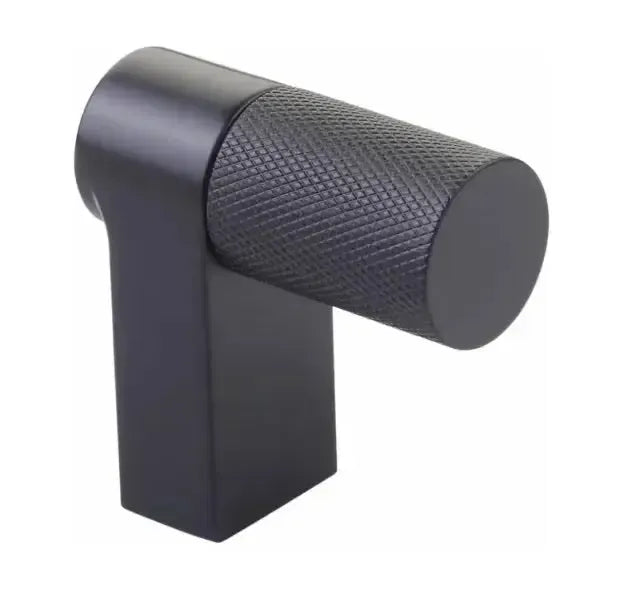 Emtek Select Rectangular Knurled Cabinet Finger Pull in 