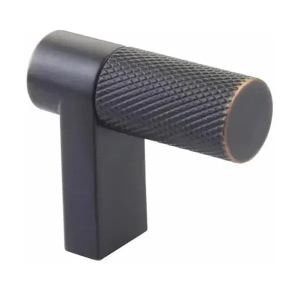 Emtek Select Rectangular Knurled Cabinet Finger Pull in 
