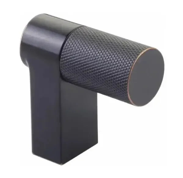 Emtek Select Rectangular Knurled Cabinet Finger Pull in 