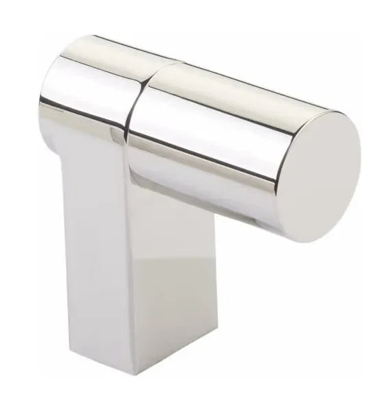 The Emtek Select Rectangular Smooth Cabinet Finger Pull 2" in Polished Nickel finish