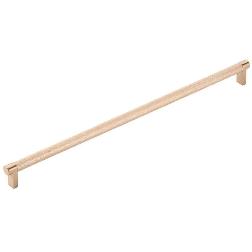 The Emtek Select Rectangular Stem Knurled Appliance Pull in Satin Copper finish