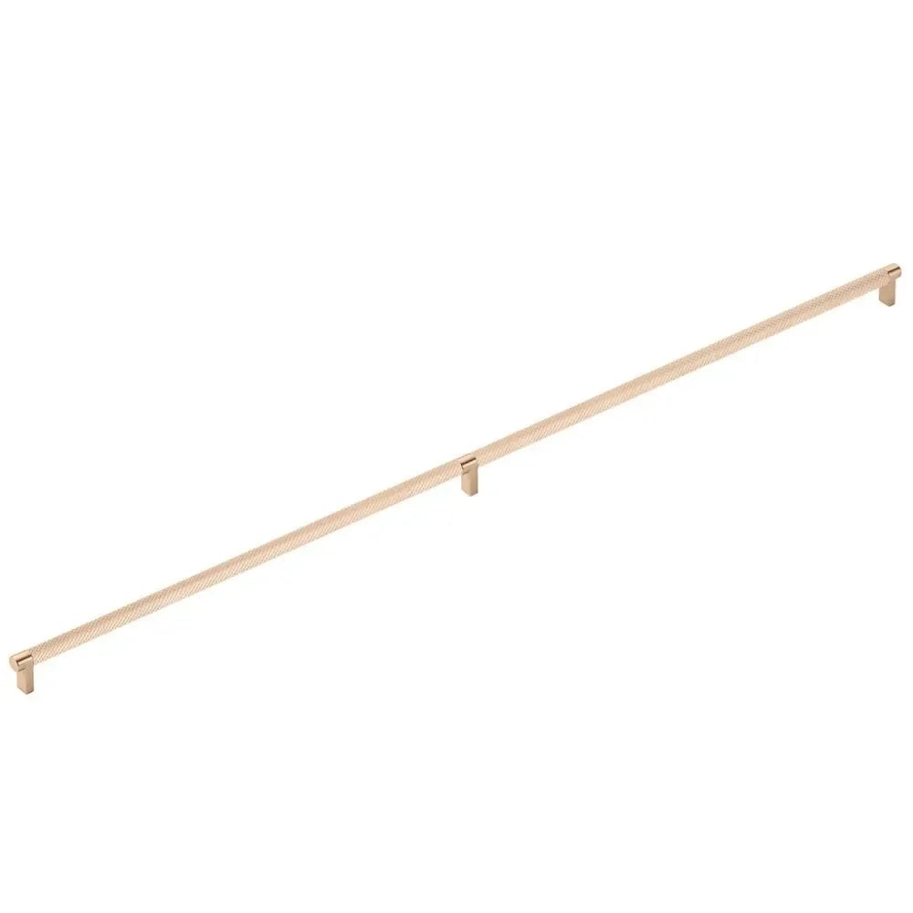 The Emtek Select Rectangular Stem Knurled Appliance Pull in Satin Copper finish