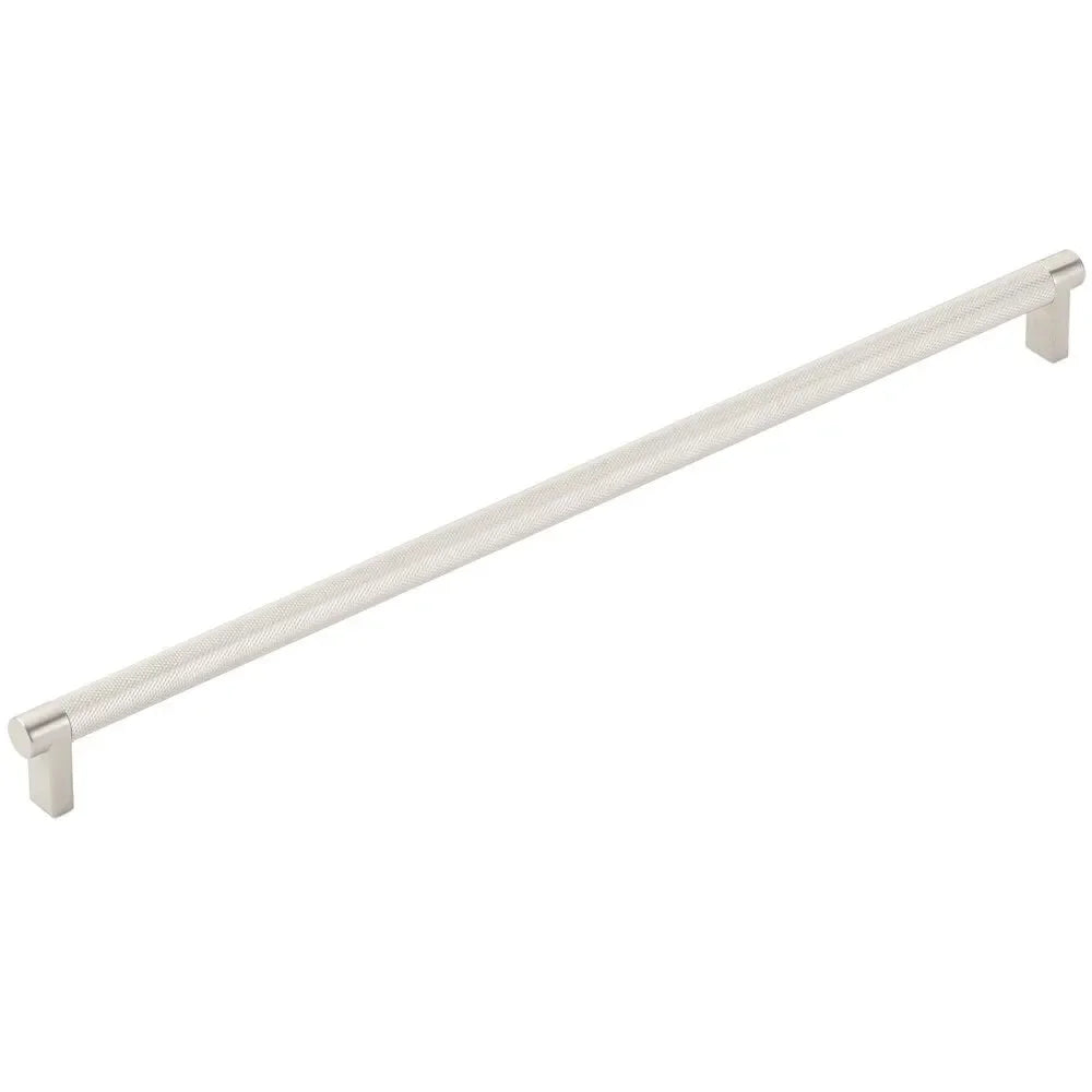 The Emtek Select Rectangular Stem Knurled Appliance Pull in Satin Nickel finish