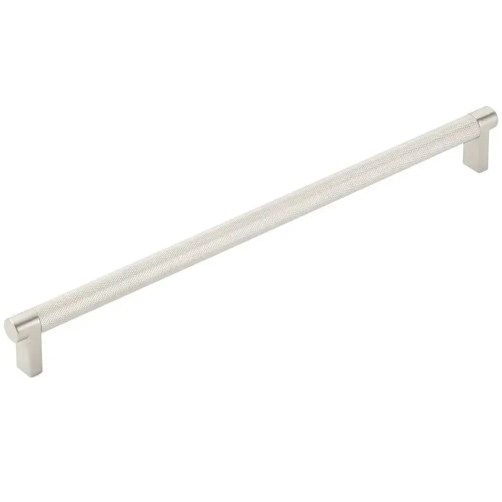 Emtek Select Rectangular Stem Knurled Cabinet Pull in 