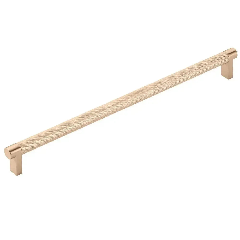 Emtek Select Rectangular Stem Knurled Cabinet Pull in 