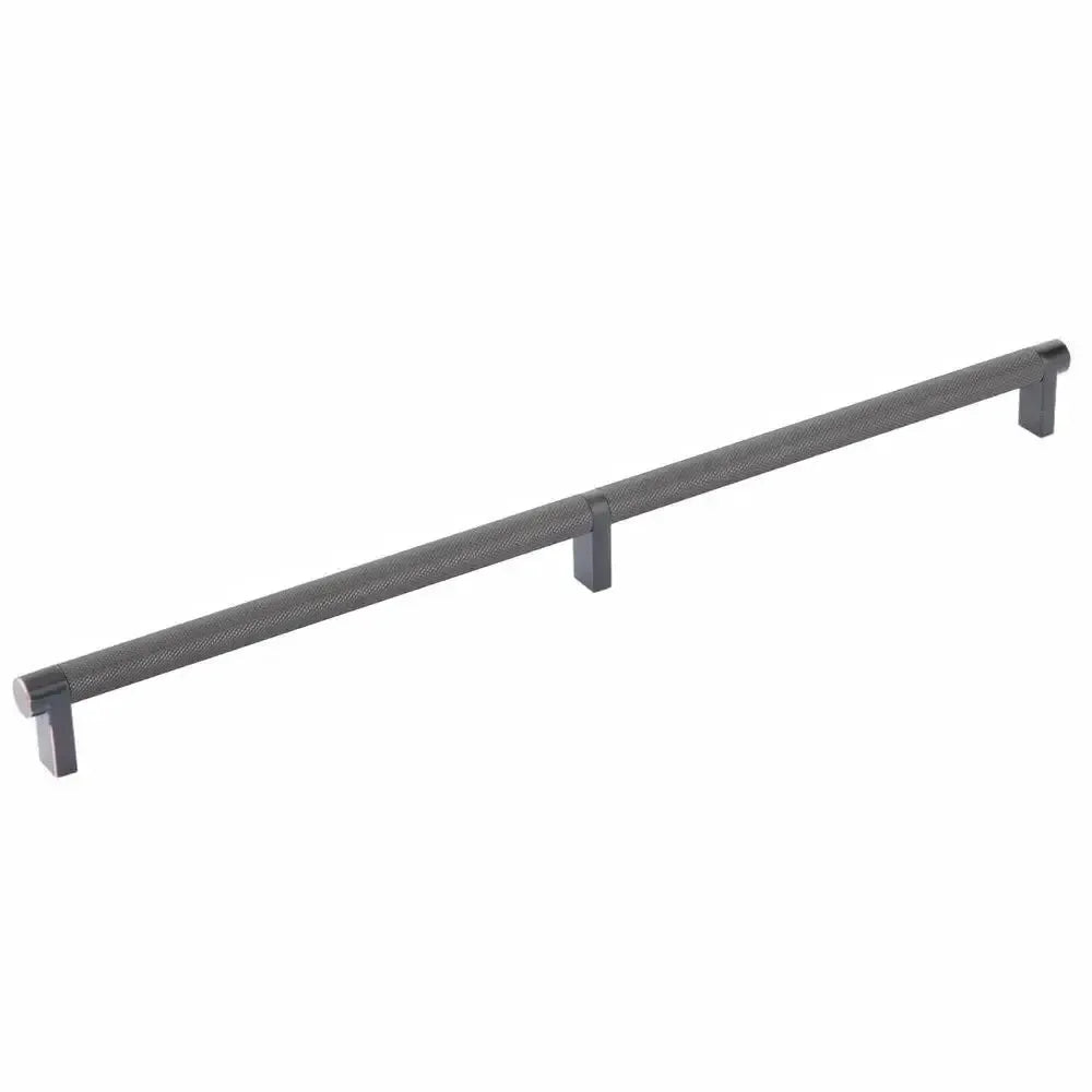 Emtek Select Rectangular Stem Knurled Cabinet Pull in 