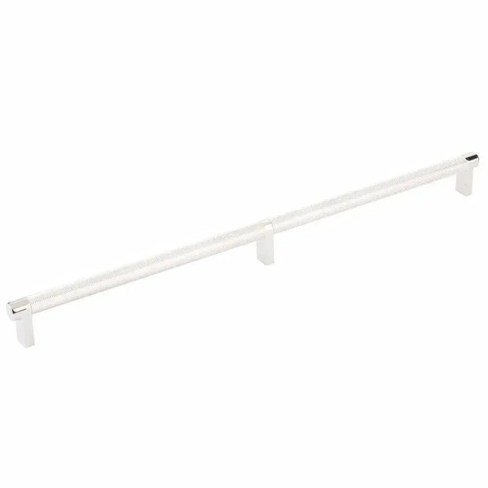 Emtek Select Rectangular Stem Knurled Cabinet Pull in 