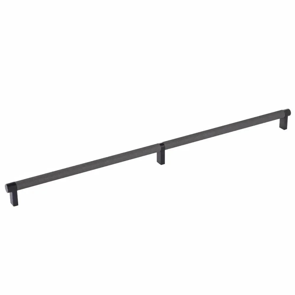 Emtek Select Rectangular Stem Knurled Cabinet Pull in 