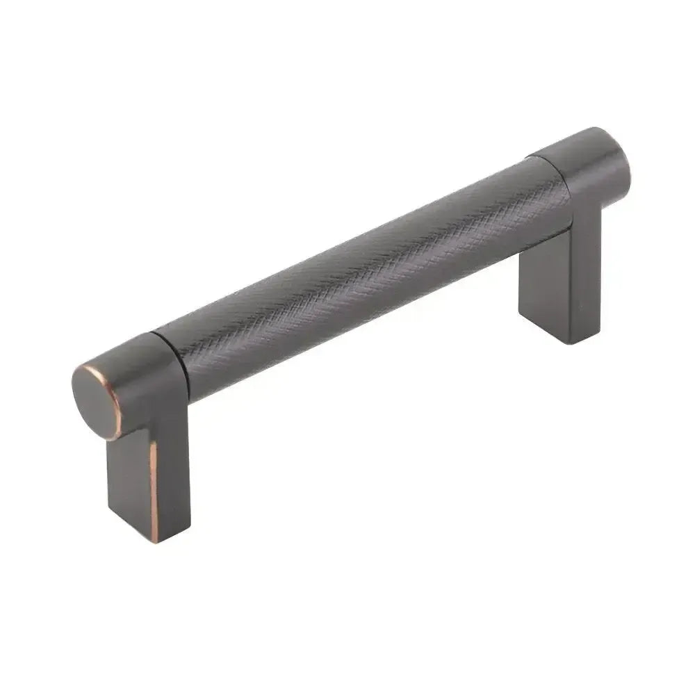 Emtek Select Rectangular Stem Knurled Cabinet Pull in 