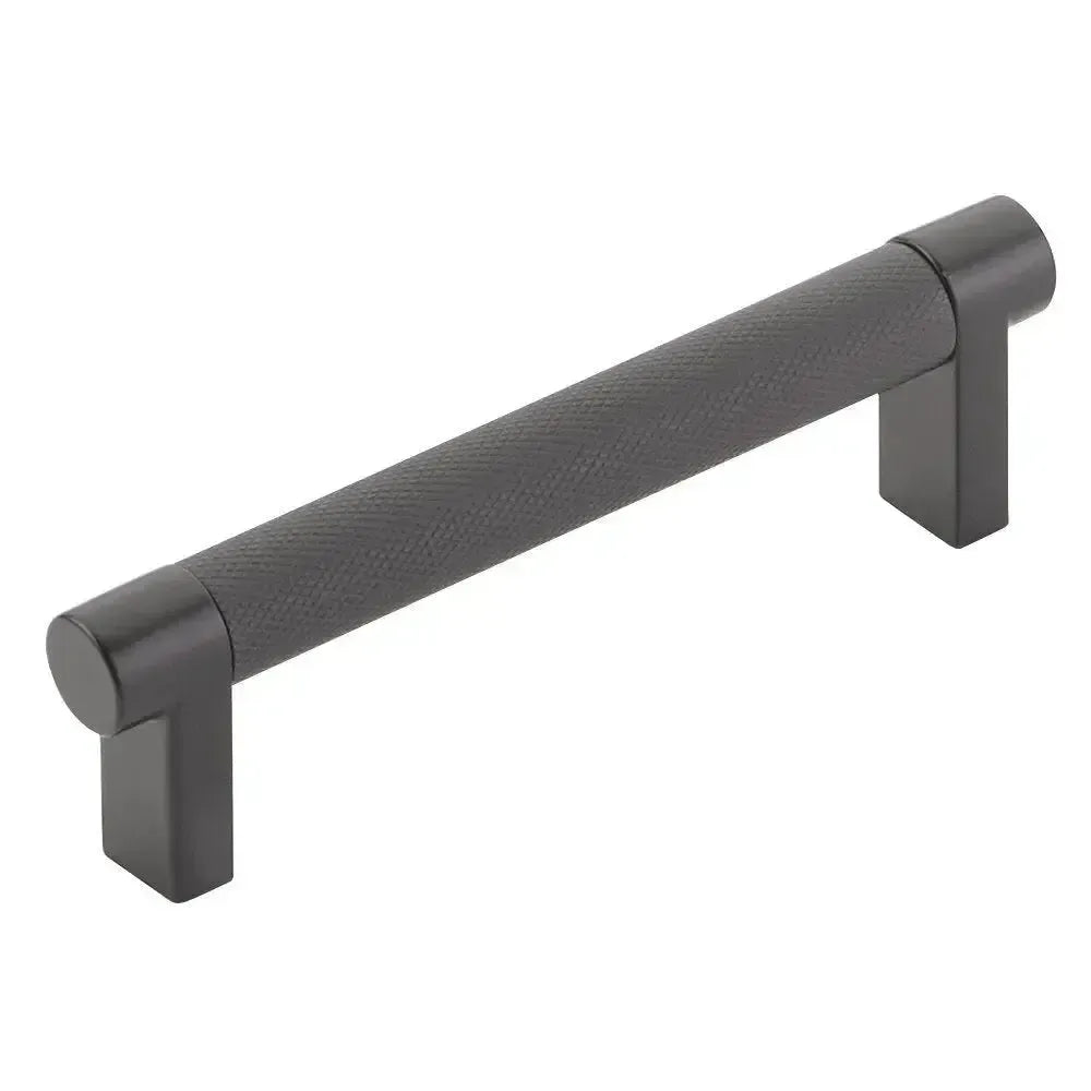 Emtek Select Rectangular Stem Knurled Cabinet Pull in 