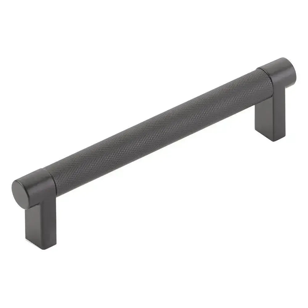 Emtek Select Rectangular Stem Knurled Cabinet Pull in 