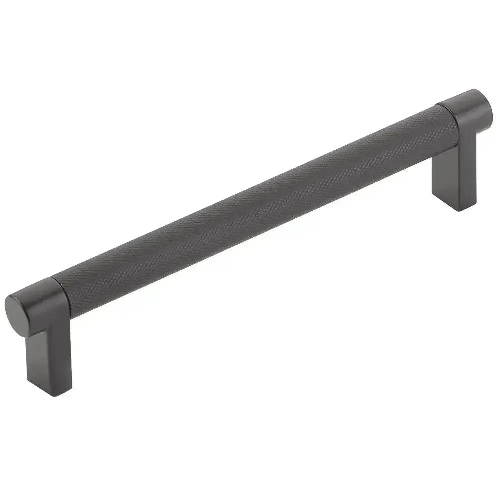 Emtek Select Rectangular Stem Knurled Cabinet Pull in 