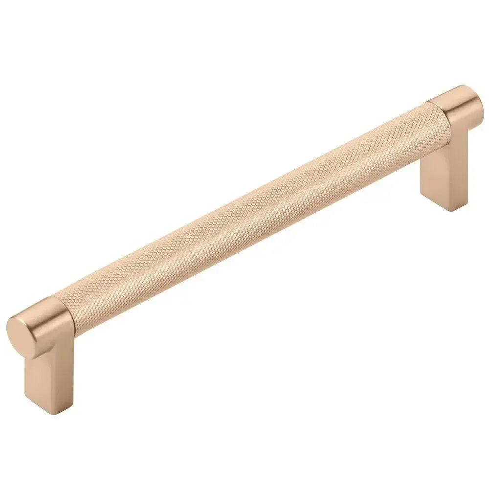 Emtek Select Rectangular Stem Knurled Cabinet Pull in 