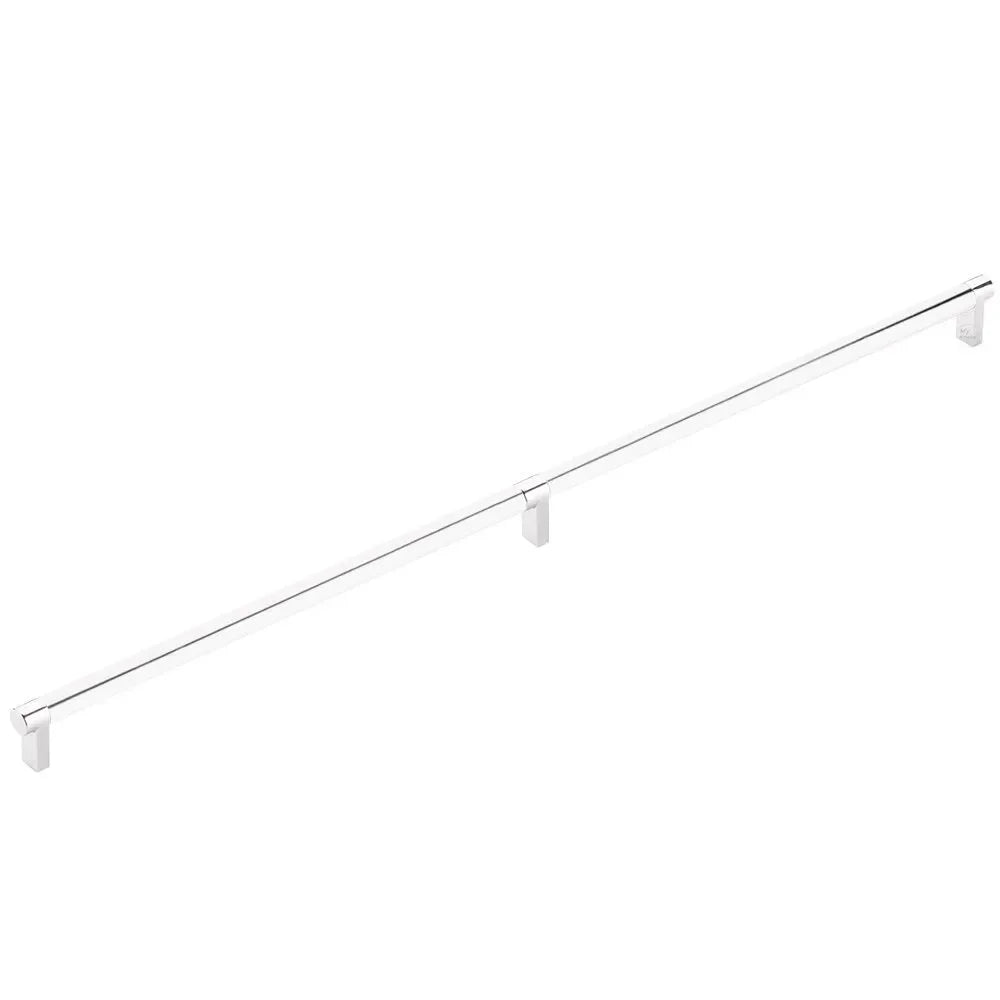 The Emtek Select Rectangular Stem Smooth Appliance Pull in Polished Chrome finish
