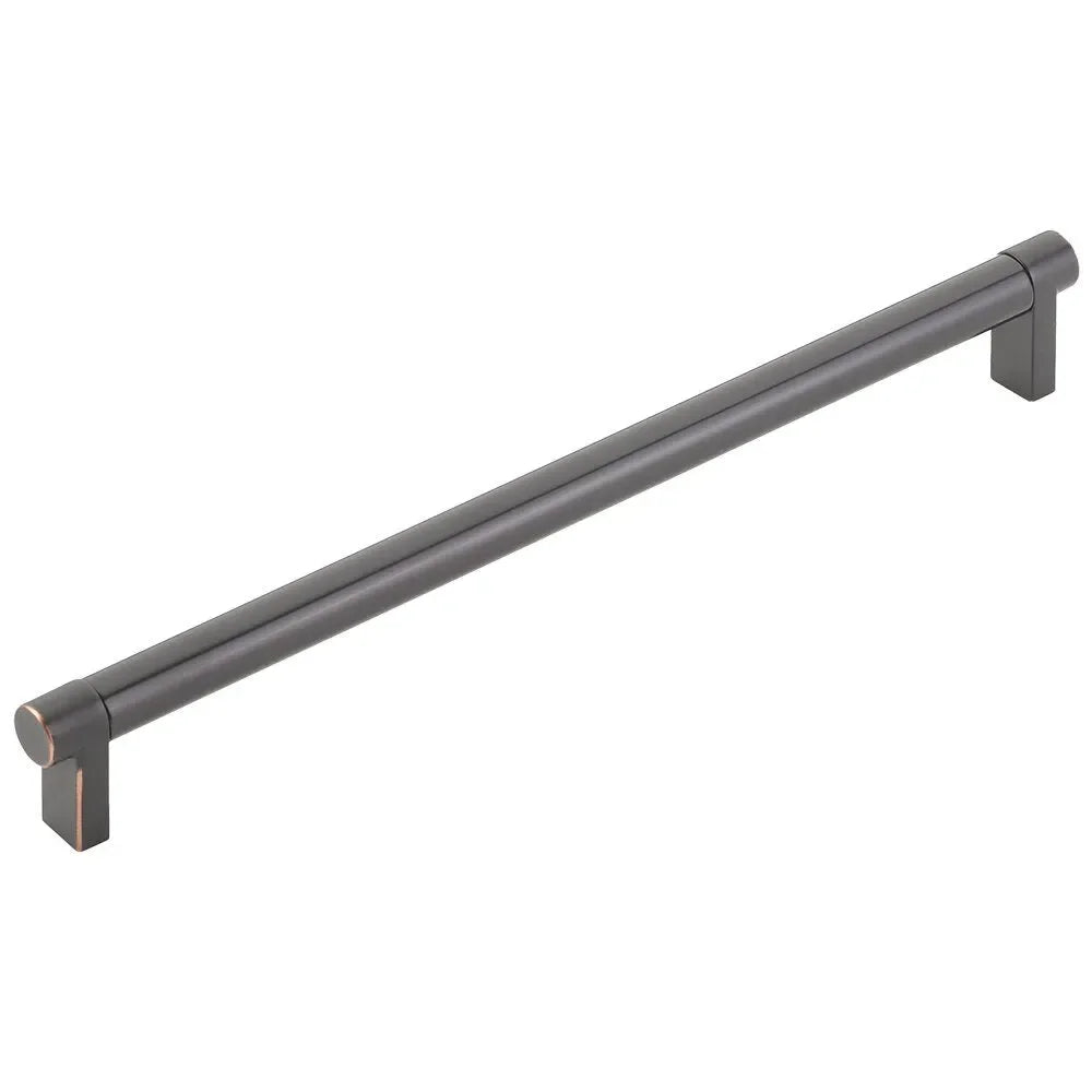 The Emtek Select Rectangular Stem Smooth Cabinet Pull in Oil Rubbed Bronze finish