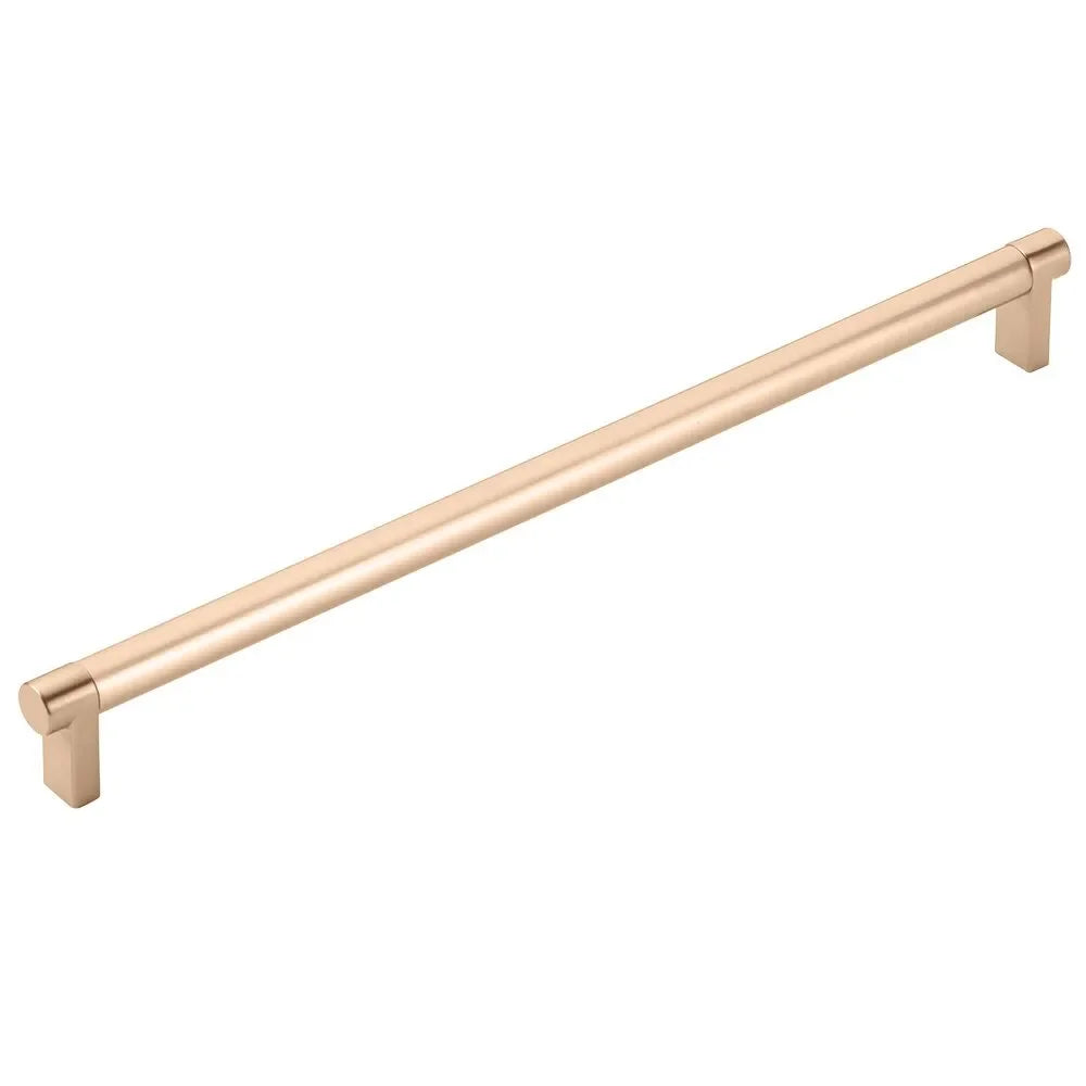 The Emtek Select Rectangular Stem Smooth Cabinet Pull in Satin Copper finish