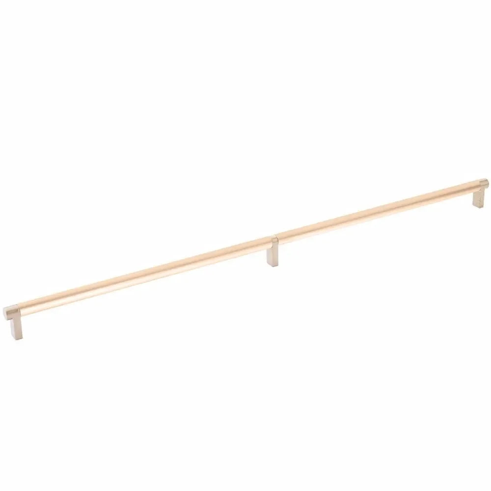 The Emtek Select Rectangular Stem Smooth Cabinet Pull in Satin Copper finish