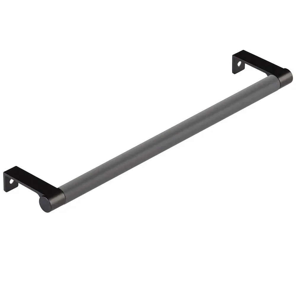 Emtek Select Round Smooth Cabinet Edge Pull in Flat Black finish