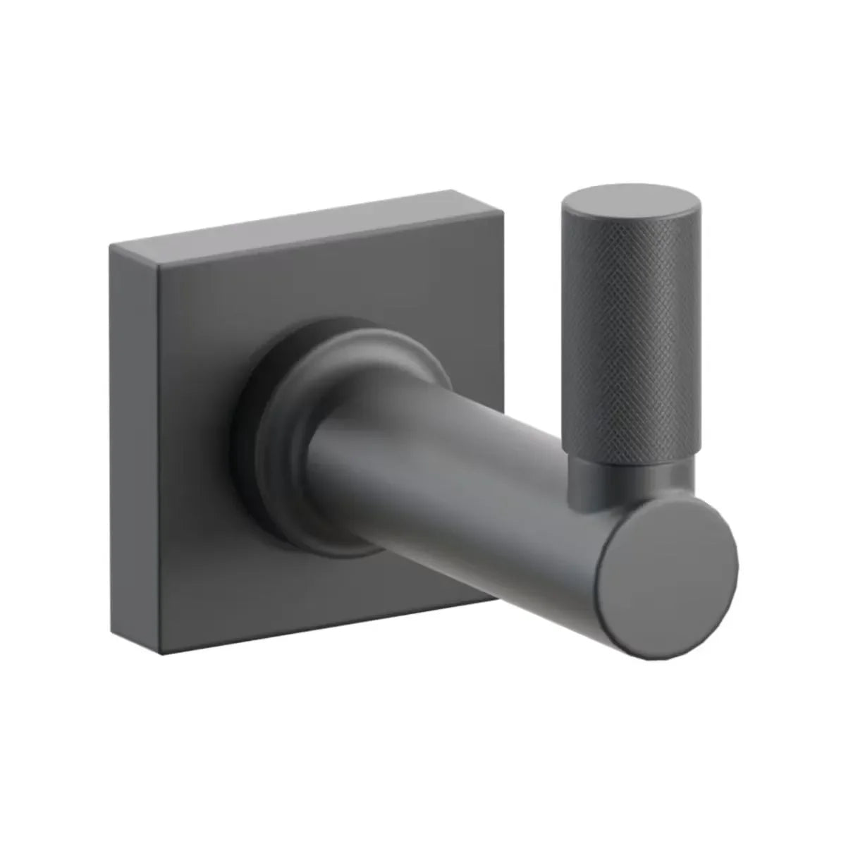 EmtekEmtek Select Round Stem with Knurled Tip Single Hook with Small Square Rosette in 