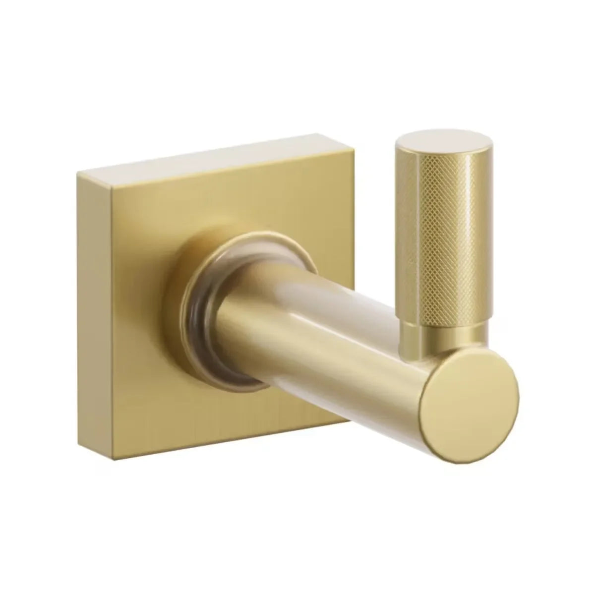 EmtekEmtek Select Round Stem with Knurled Tip Single Hook with Small Square Rosette in 