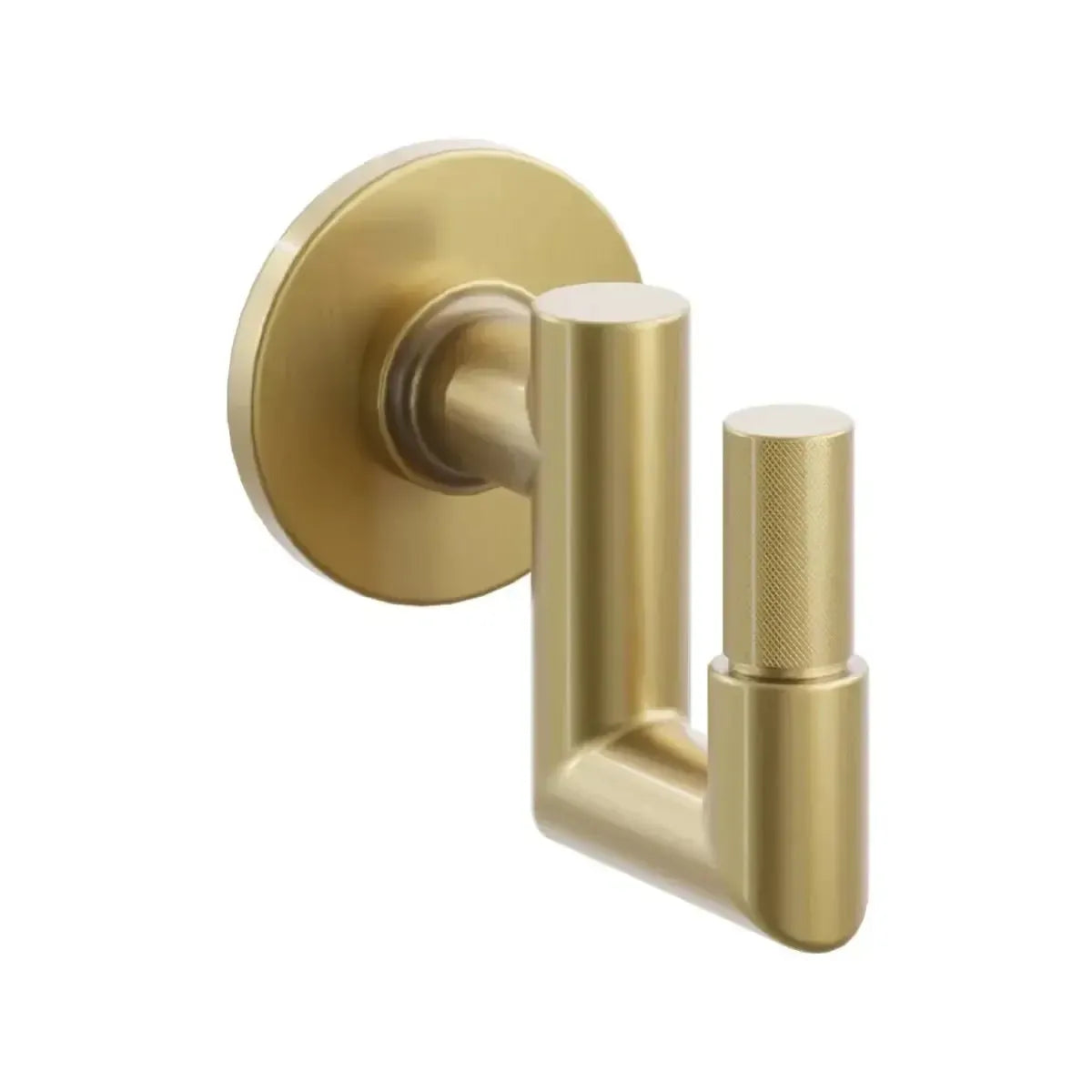 Emtek Select Round Stem with Knurled Tip U Hook with Small Disc Rosette in French Antique finish