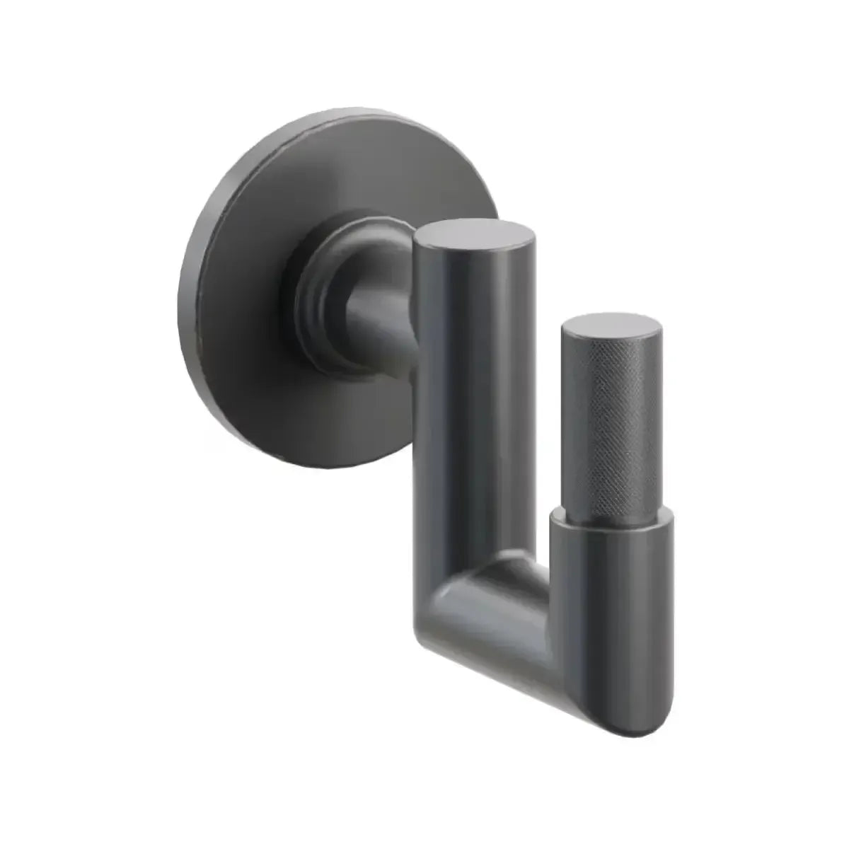 Emtek Select Round Stem with Knurled Tip U Hook with Small Disc Rosette in Oil Rubbed Bronze finish