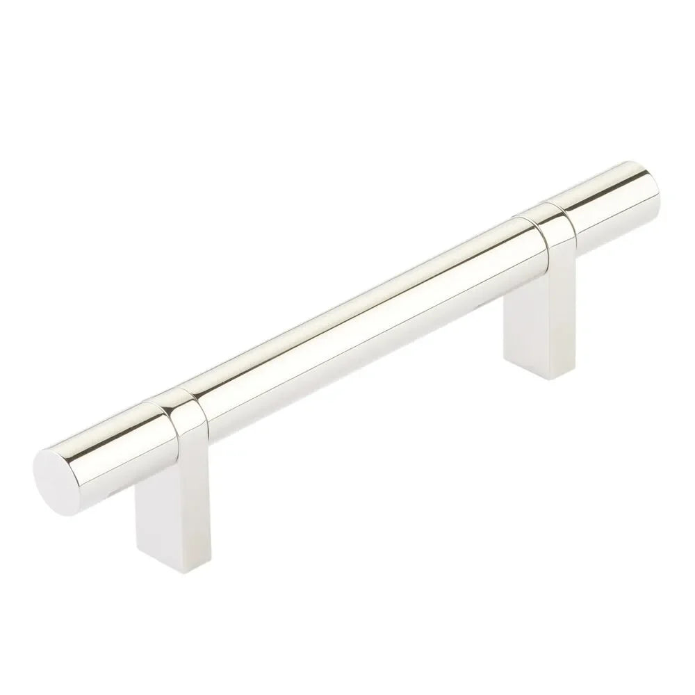 The Emtek Select Smooth Cabinet Bar Pull in Lifetime Polished Nickel finish
