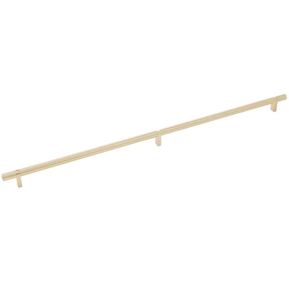 The Emtek Select Smooth Cabinet Bar Pull in Satin Brass finish
