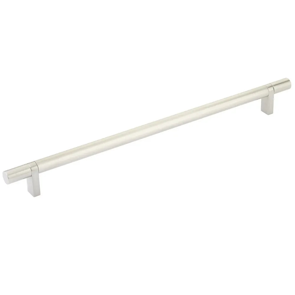 The Emtek Select Smooth Cabinet Bar Pull in Satin Nickel finish