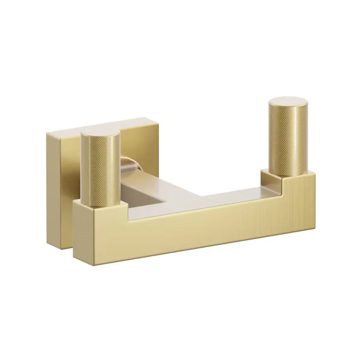 EmtekEmtek Select Square Stem with Knurled Tip Double Hook with Small Square Rosette in 